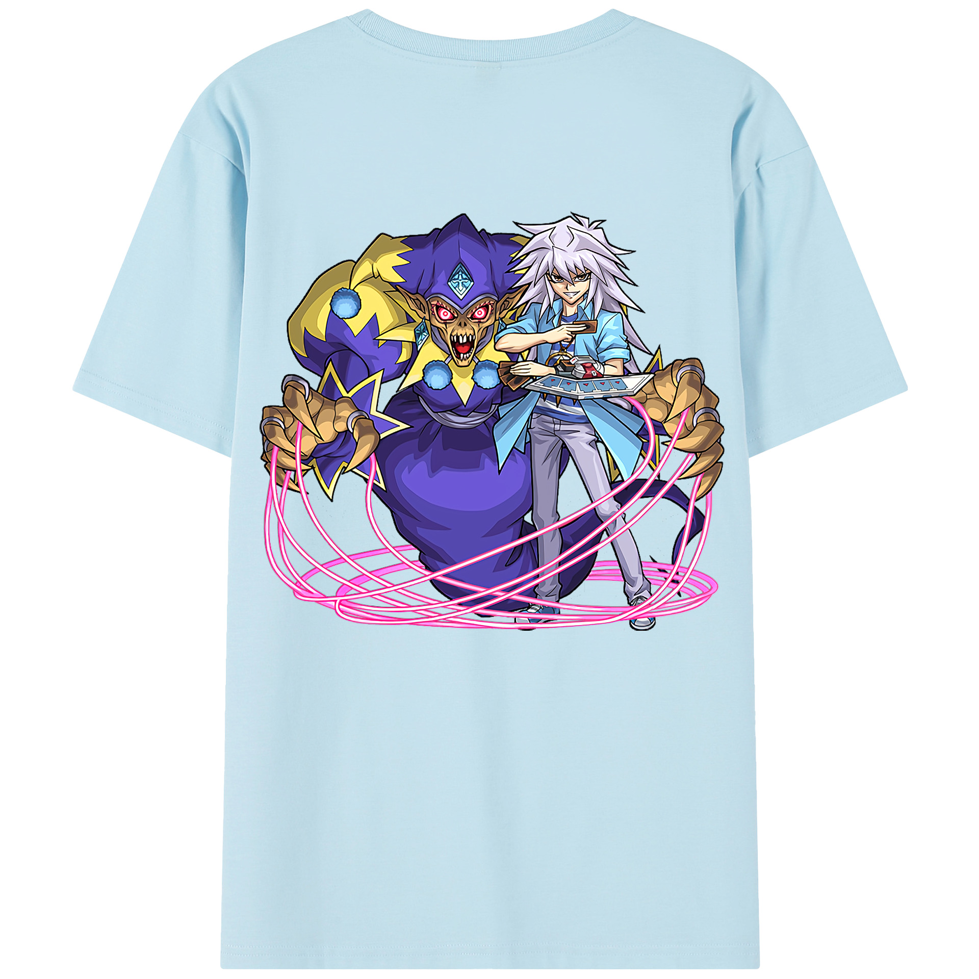 （画像用） 遊☆戯☆王 Yu-Gi-Oh! 綿100％半袖Tシャツ（背面プリント）
